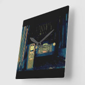 Horloge Carrée Vieux Camion agricole GMC (Angle)