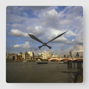 Horloge Carrée Ville De Londres Dans Les Années 1990