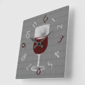 Horloge Carrée Vin (Angle)