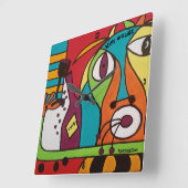 Horloge Carrée Vin O'Clock par ByOtherSide (Angle)