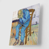 Horloge Carrée Vincent van Gogh - À la porte de l'éternité (Angle)