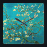 Horloge Carrée Vincent Van Gogh Arbre d'amandes en fleurs Art Flo<br><div class="desc">Vincent Van Gogh Arbre d'amande fleuri Vintage Art floral Arbre d'amande fleuri est un tableau de 1890 de l'artiste post-impressionniste néerlandais Vincent van Gogh. Almond Blossoms est un ensemble de plusieurs tableaux réalisés en 1888 et 1890 par Vincent van Gogh à Arles et Saint-Rémy, dans le sud de la France,...</div>