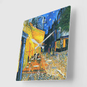 Horloge Carrée Vincent Van Gogh : Cafe Terrace, famous artwork (Angle)