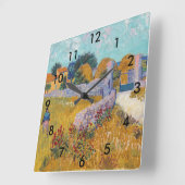 Horloge Carrée Vincent van Gogh - Ferme en Provence (Angle)