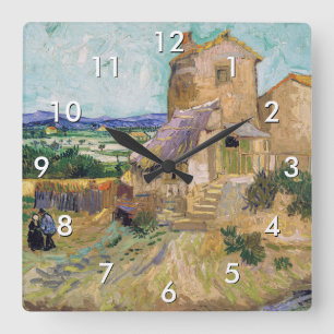 Horloge Carrée Vincent van Gogh - Le Vieux Moulin