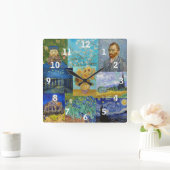 Horloge Carrée Vincent Van Gogh - Masterpieces Patchwork (Maison)