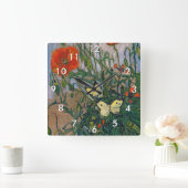 Horloge Carrée Vincent van Gogh - Papillons et papillons (Maison)