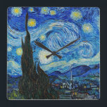 Horloge Carrée Vincent Van Gogh's The Starry Night Serenity<br><div class="desc">Présentation de "Starry Night Serenity" - Transportez vos murs dans le monde enchanteur du chef-d'oeuvre de Vincent Van Gogh avec notre horloge murale de haute qualité. Immergez-vous dans la beauté intemporelle de "La Nuit étoilée", désormais numériquement rehaussée pour capturer chaque détail complexe et chaque coup de pinceau. Ressentez la sérénité...</div>