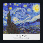 Horloge Carrée Vincent Willem van Gogh, "Nuit étoilée"<br><div class="desc">私 はGoghが き 好 な 人 de de de de de</div>