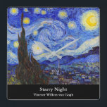 Horloge Carrée Vincent Willem van Gogh, "Nuit étoilée"<br><div class="desc">私 はGoghが き 好 な 人 de de de de de</div>