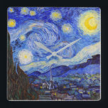 Horloge Carrée Vincent Willem van Gogh, "Nuit étoilée"<br><div class="desc">私 はGoghが き 好 な 人 de de de de de</div>