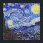 Horloge Carrée Vincent Willem van Gogh, "Nuit étoilée"<br><div class="desc">私 はGoghが き 好 な 人 de de de de de</div>