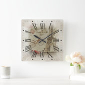 Horloge Carrée Vintage (Maison)