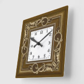 Horloge Carrée Vintage (Angle)