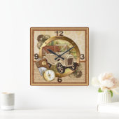 Horloge Carrée Vintage (Maison)