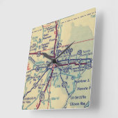 Horloge Carrée Vintage (Angle)