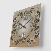 Horloge Carrée Vintage (Angle)