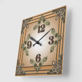 Horloge Carrée Vintage (Angle)