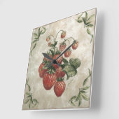 Horloge Carrée Vintage Botanical  (Angle)