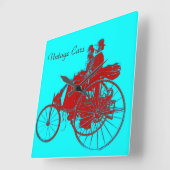 Horloge Carrée Vintage Cars Gathering (Angle)