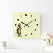 Horloge Carrée Vintage dame d'abeilles (Maison)