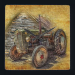 Horloge Carrée Vintage Farm<br><div class="desc">vintage</div>