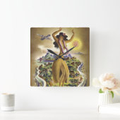 Horloge Carrée Vintage Hawaii 2 (Maison)