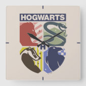 Horloge Carrée Vintage HOGWARTS™ Stamped Crest (Recto)