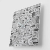 Horloge Carrée Vintage Kitchen (Angle)