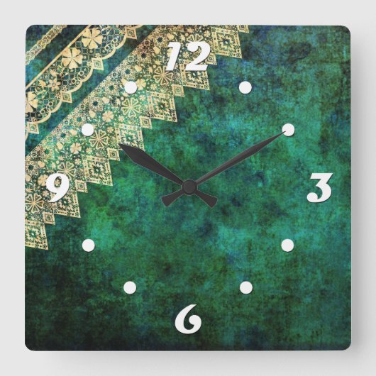 Horloge Carrée Vintage lace (Recto)