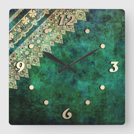 Horloge Carrée Vintage lace (Recto)