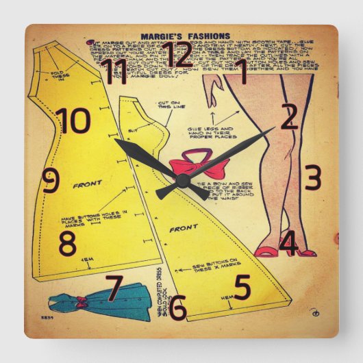 Horloge Carrée Vintage Ladys (Recto)