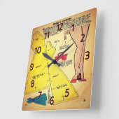 Horloge Carrée Vintage Ladys (Angle)