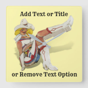 Horloge Carrée Vintage Las Vegas Gal