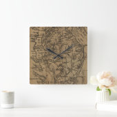 Horloge Carrée Vintage Map of The Chesapeake Bay (1778) (Maison)