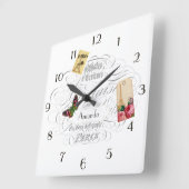 Horloge Carrée Vintage Paris (Angle)