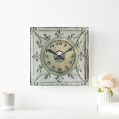 Horloge Carrée Vintage Steampunk Metal Junk (Maison)