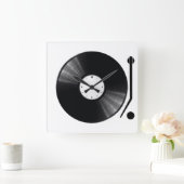 Horloge Carrée Vinyl Record Wall Clock (Maison)