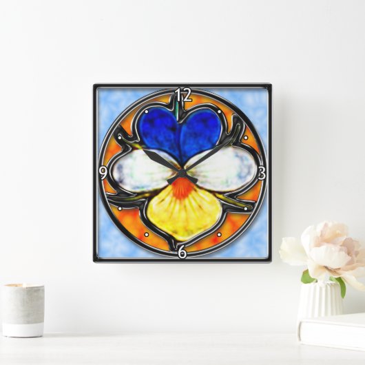 Horloge Carrée Viola en verre (Maison)