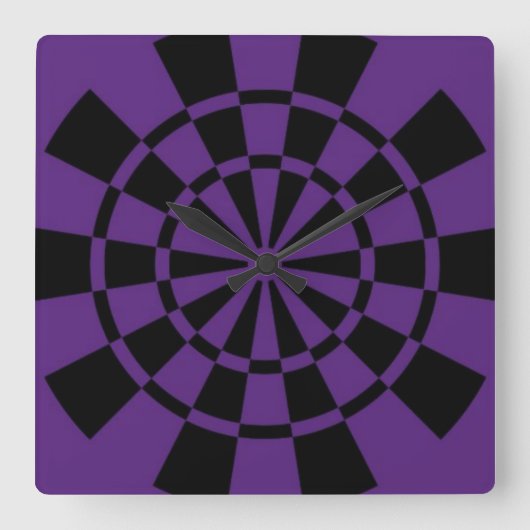 Horloge Carrée Violet (Recto)