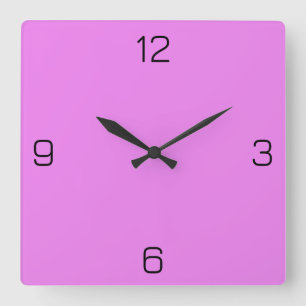 Horloge Carrée Violet / Lavender Magenta EE82EE - Option pour le