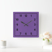 Horloge Carrée Violet violet (Maison)