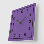 Horloge Carrée Violet violet (Angle)