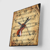 Horloge Carrée Violin (Angle)