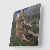 Horloge Carrée Vis du mouton (Angle)