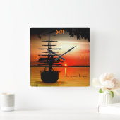 Horloge Carrée Vis ta montre de rêve (Maison)