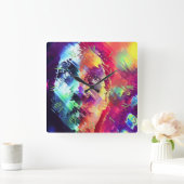 Horloge Carrée Vision rayonnante (Maison)