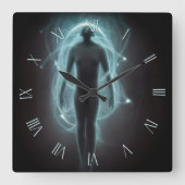 Horloge Carrée Visiteur d'une autre dimension (Recto)