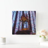 Horloge Carrée Vitrail de Sainte-Chapelle à Paris - Huile (Maison)