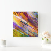 Horloge Carrée Vitrail mobile 11 (Maison)